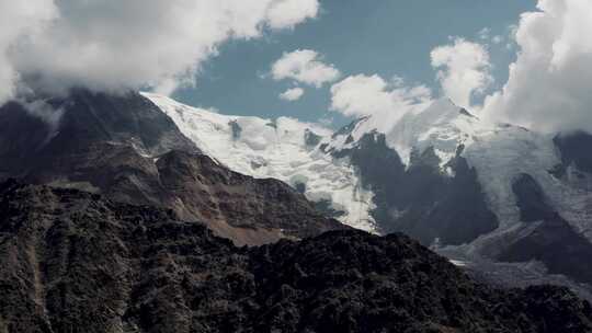 4k新疆冰川航拍