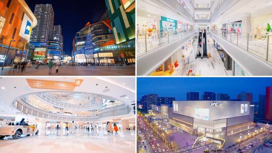 高端商场商业街延时