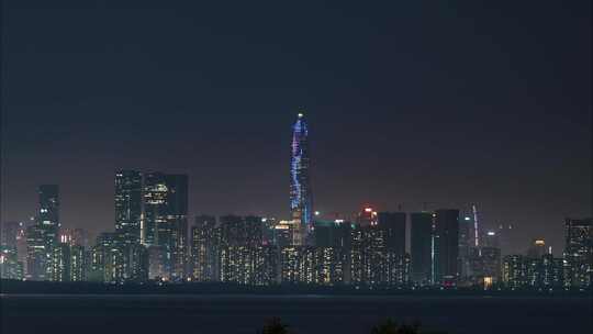 深圳城市夜景高楼全景