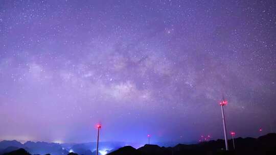 5组镜头 乡村山顶星空银河浩瀚星际延时