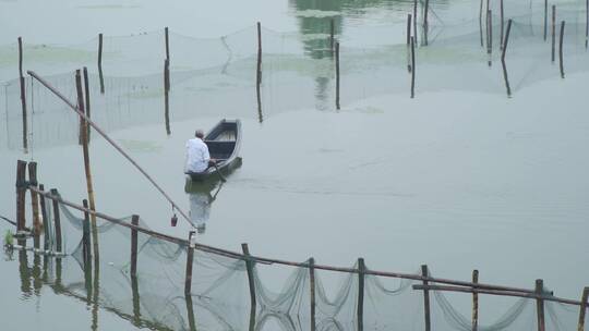 绍兴江南水乡东鉴湖视频视频素材模板下载