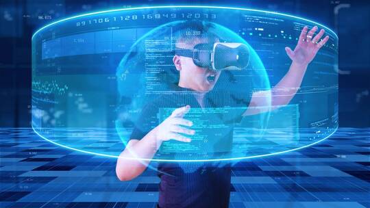 VR虚拟现实元宇宙互动体验视频素材模板下载