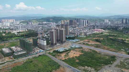 航拍广西柳州地区象州市