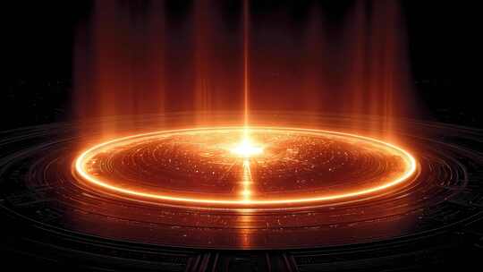 科技光圈能量汇聚放射光芒