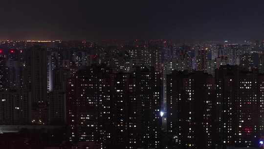 一线城市夜晚空镜头万家灯火