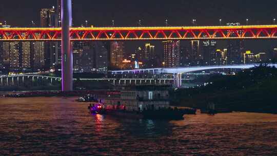 重庆夜景两江游城市风光