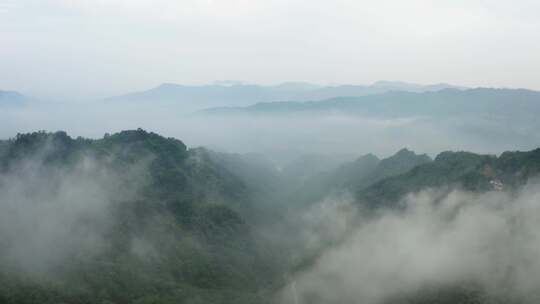 贵州4k山区山雾航拍