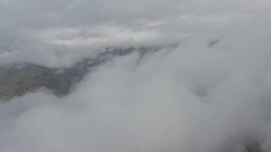 五台山云雾航拍大景