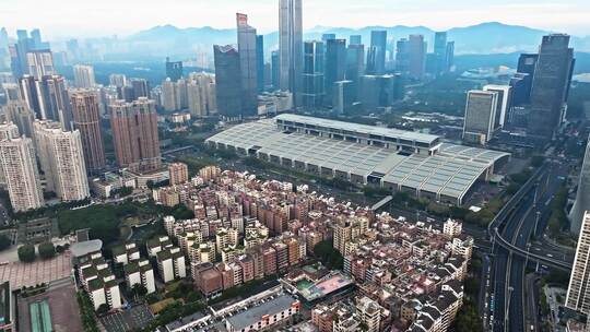 中国深圳平安中心城市建筑风景航拍