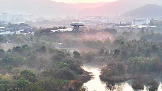 杭州秋天 西溪湿地 手摇船 湿地博物馆