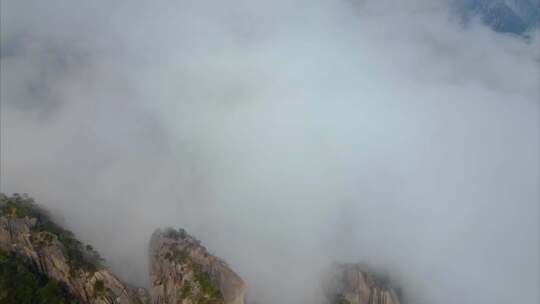 黄山风景区云海航拍延时风景视频素材