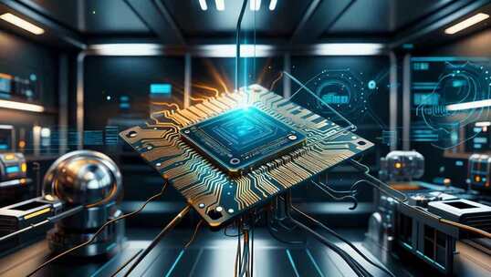 科技感芯片展示画面