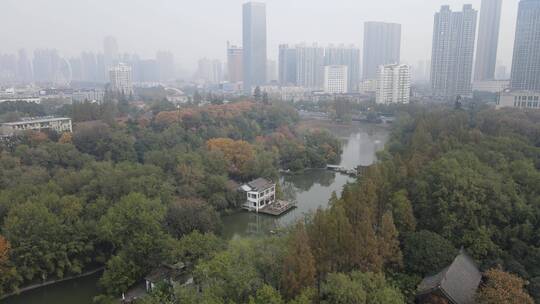 航拍山东青岛海滨城市民居住宅