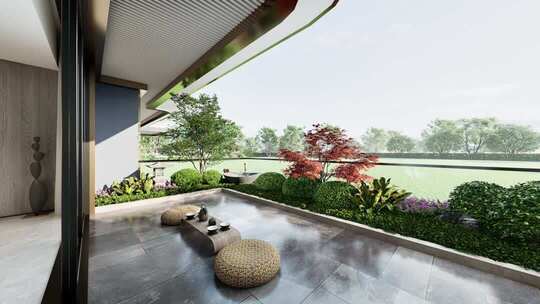 四代宅样板间空中花园景观漫游