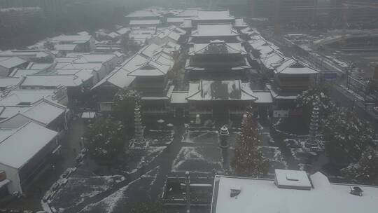 拱墅 大悦城 运河 杭州 杭州雪视频素材模板下载