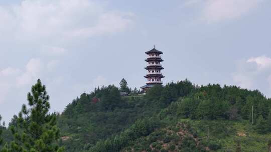 雷峰塔航拍素材无人机大疆高清1080p