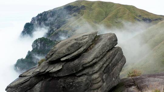 航拍 武功山高山草甸云海