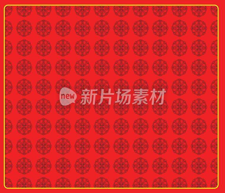 国风宝相花纹图印002