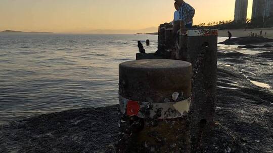 海治愈系海边夕阳风景