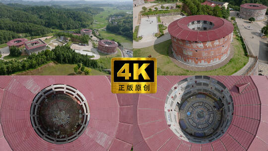 景德镇浮梁县新平瓷宫航拍 景德镇瓷宫高清在线视频素材下载