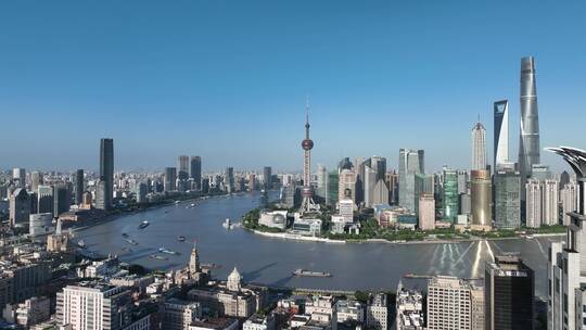 上海外滩航拍空镜