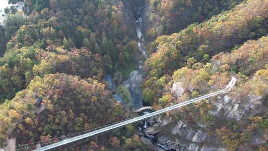 4K河南洛阳白云山5A景区九龙瀑布航拍