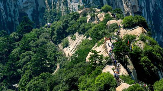 宣传片大气震撼陕西西岳华山延时摄影视频素材模板下载