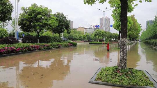 城市内涝洪水城市积水