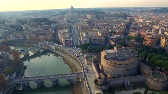 震撼古罗马城市景观航拍视频素材模板下载