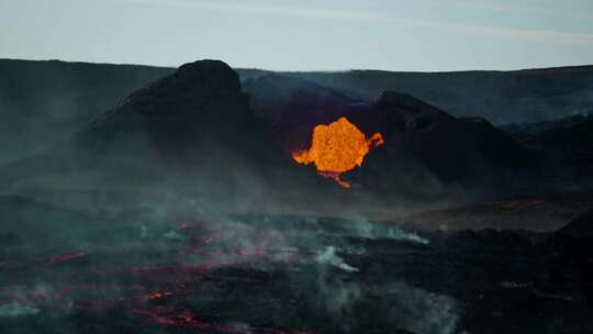 火山，熔岩，冰岛，Fagradalsfj