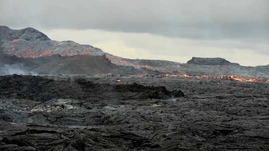 火山，熔岩，火山，冰岛