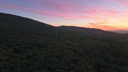 灵谷寺 中山陵风景区 南京秋天 灵谷寺朝霞