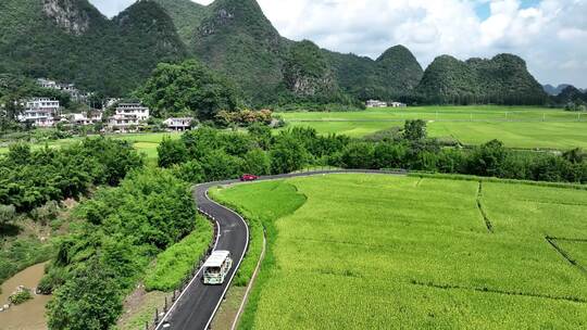 贵州黔西南兴义万峰林景区田园风光风景航拍