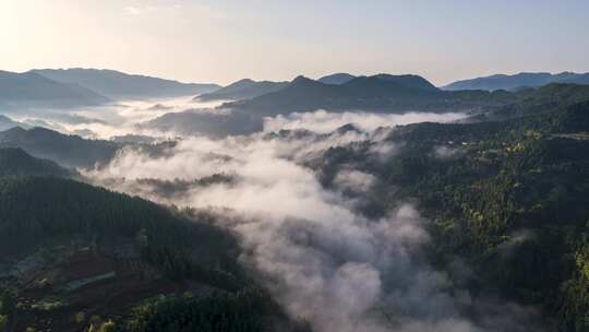 4k航拍森林云海大好河山