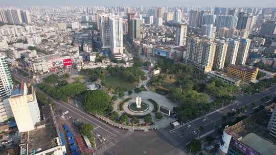 广西北海北部湾广场航拍