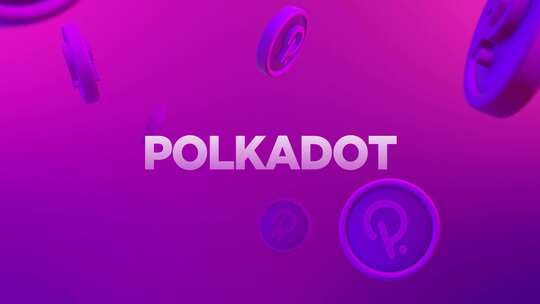 Polkadot加密货币下跌硬币背景循环