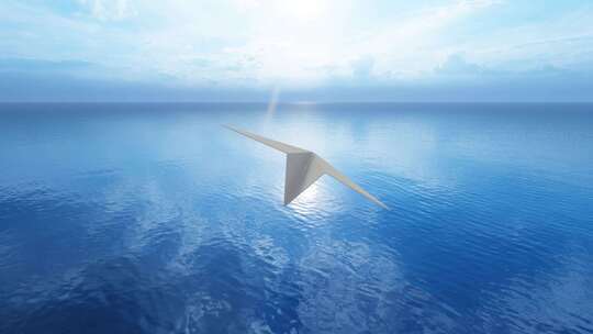 纸飞机飞过大海