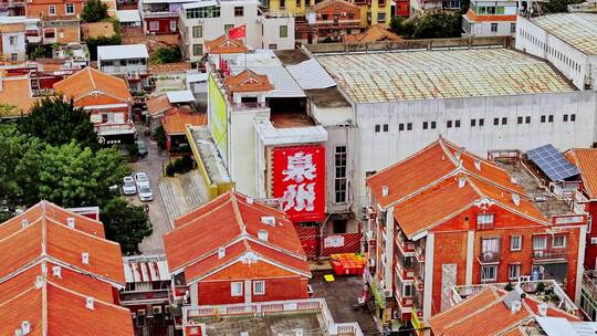 福建省泉州市泉州古城鲤城区番仔楼航拍