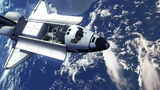 航天飞机绕地球飞行高清在线视频素材下载