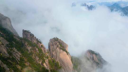 黄山风景区唯美风景视频素材航拍