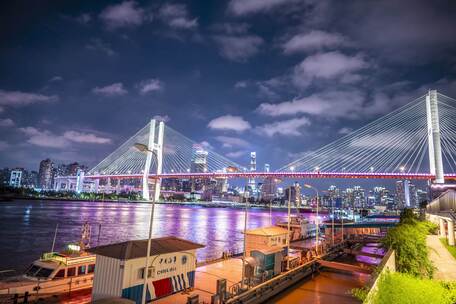 上海南浦大桥上海夜景延时