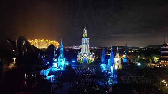 中国海南儋州市海花岛旅游度假区夜景