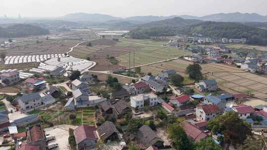 美丽乡村民居乡村田野农村振兴航拍