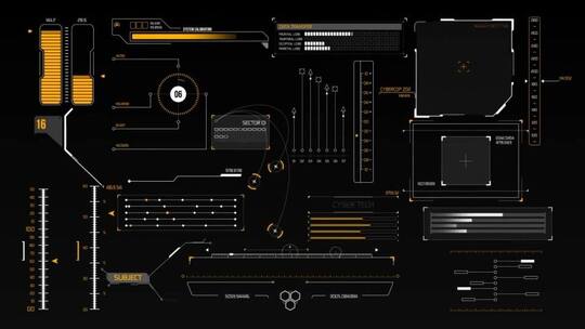 高科技HUD元素视频