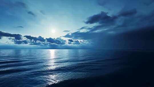 海面上的光辉平静海面上的日出
