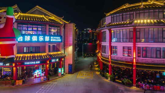 【4K超清】惠州水东街夜晚人流视频素材模板下载