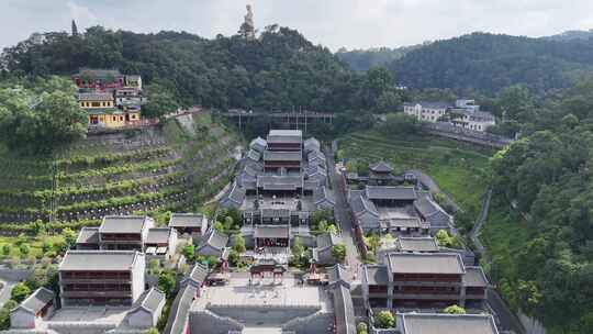 广西梧州两广总督府旅游景区航拍