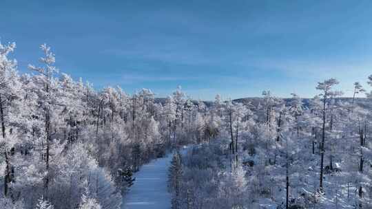 航拍林海雪原雾凇合集