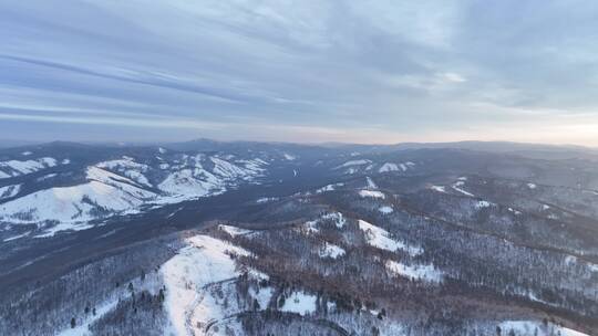 航拍4K大兴安岭漠河林海雪原