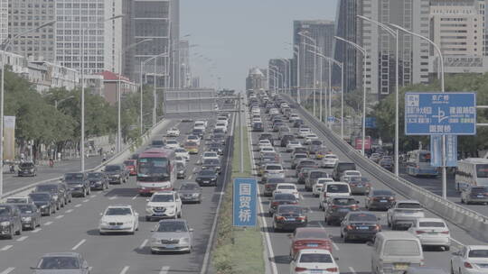 一线都市 北京国贸车流 北京白领通勤